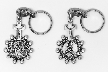 St Peregrine Rosary Key Ring.