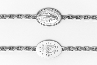 French Miraculous Medal Bracelet;