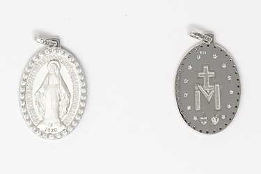 Miraculous Medal with Crystals.
