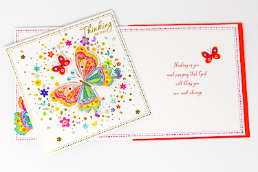 Handcrafted Thinking of you Card.