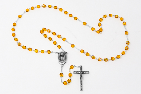 Topaz Bohemia Crystal Rosary Beads.