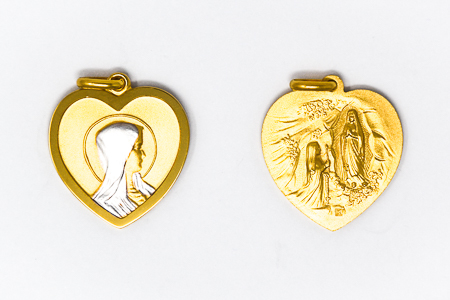 Heart Pendant of Our Lady of Lourdes.