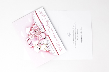 Welcome Card For a Baby Girl.