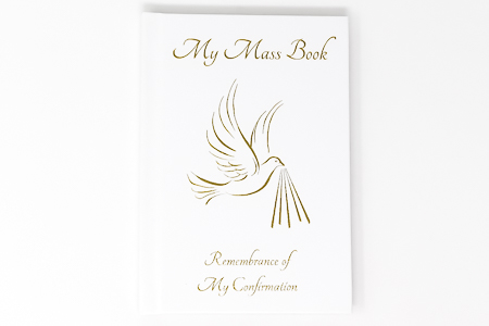 White Confirmation Mass Book.