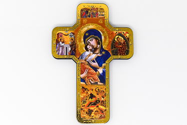Our Lady of Perpetual Help Cross Wall Plaque.