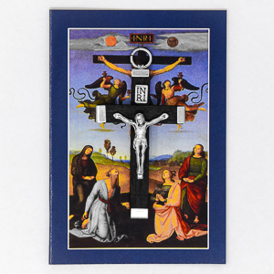 Prayer Leaflet in Wallet & Wooden Crucifix