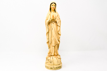 Wooden Statue Our Lady of Lourdes.