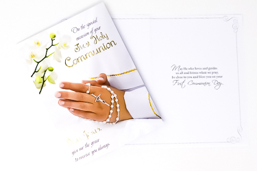 Holy Communion Card for a Girl.