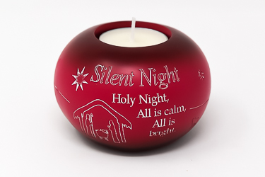 Red Nativity Candle Holder.