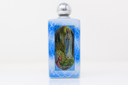 Lourdes Holy Water Glass Bottle.