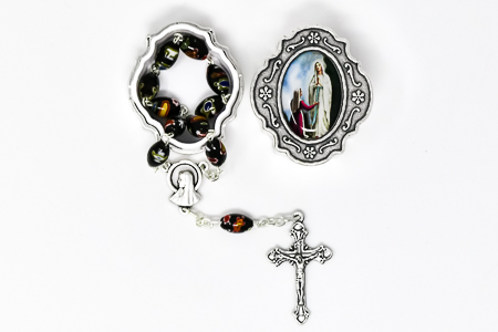 Murano Decade Rosary and Rosary Box. 