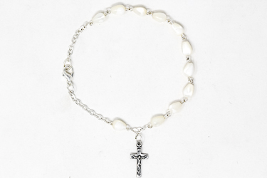 Mother of Pearl Rosary Bracelet.
