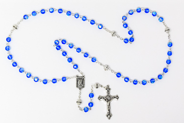 Sapphire Crystal Rosary Beads.