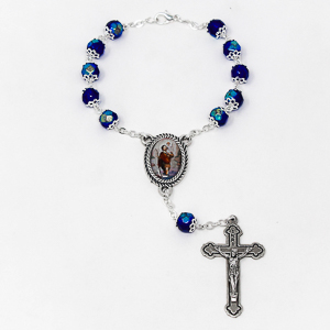 Saint Christopher Glass Car Rosary.