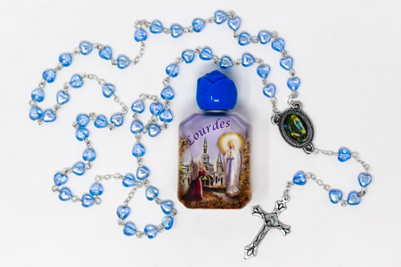 Rosary & Lourdes Water Gift Set.