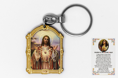 Sacred Heart of Jesus Key Chain & Prayer Card.