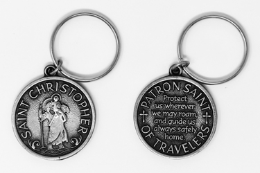 Saint Christopher Keyring with Verse.