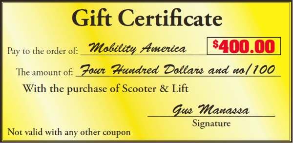 Mobility America scooter specials